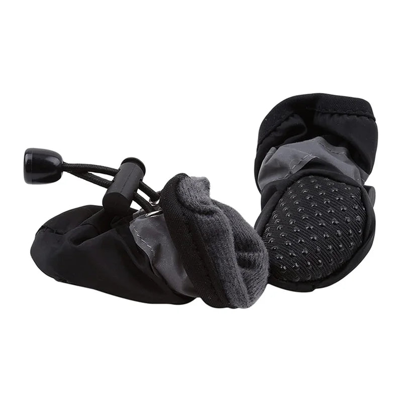 4Pcs Boots Waterproof Non-slip Sole with Reflective Strip