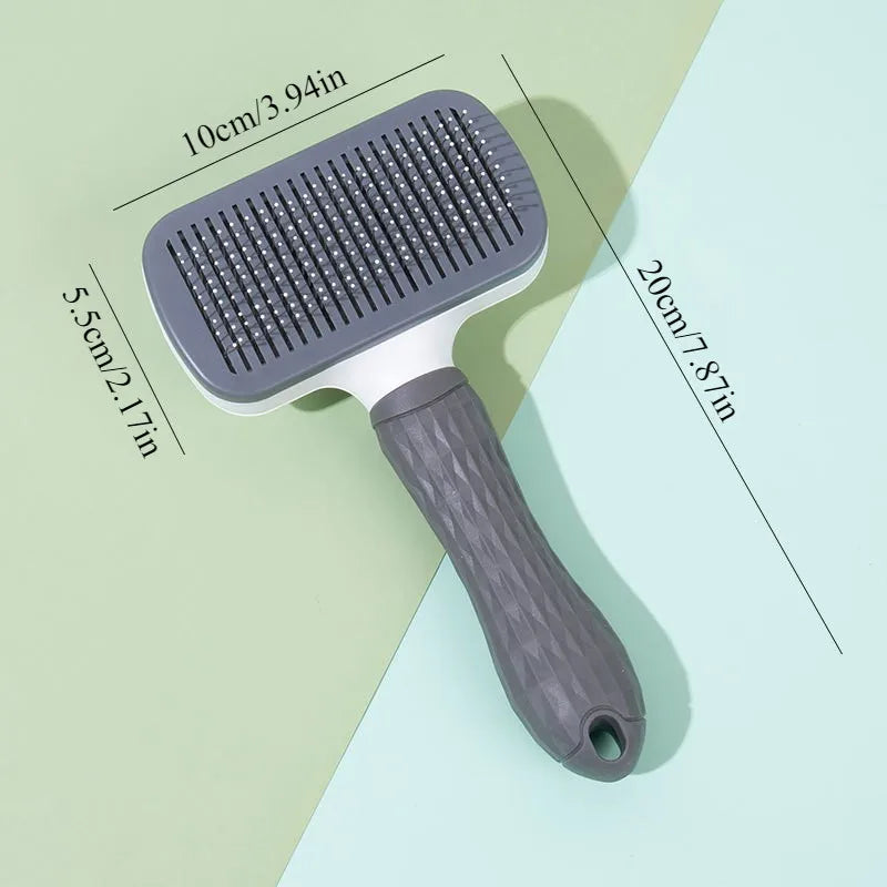 Dual-Use  Grooming Brush 20×10×5.5cm, Self-Cleaning Slicker Comb