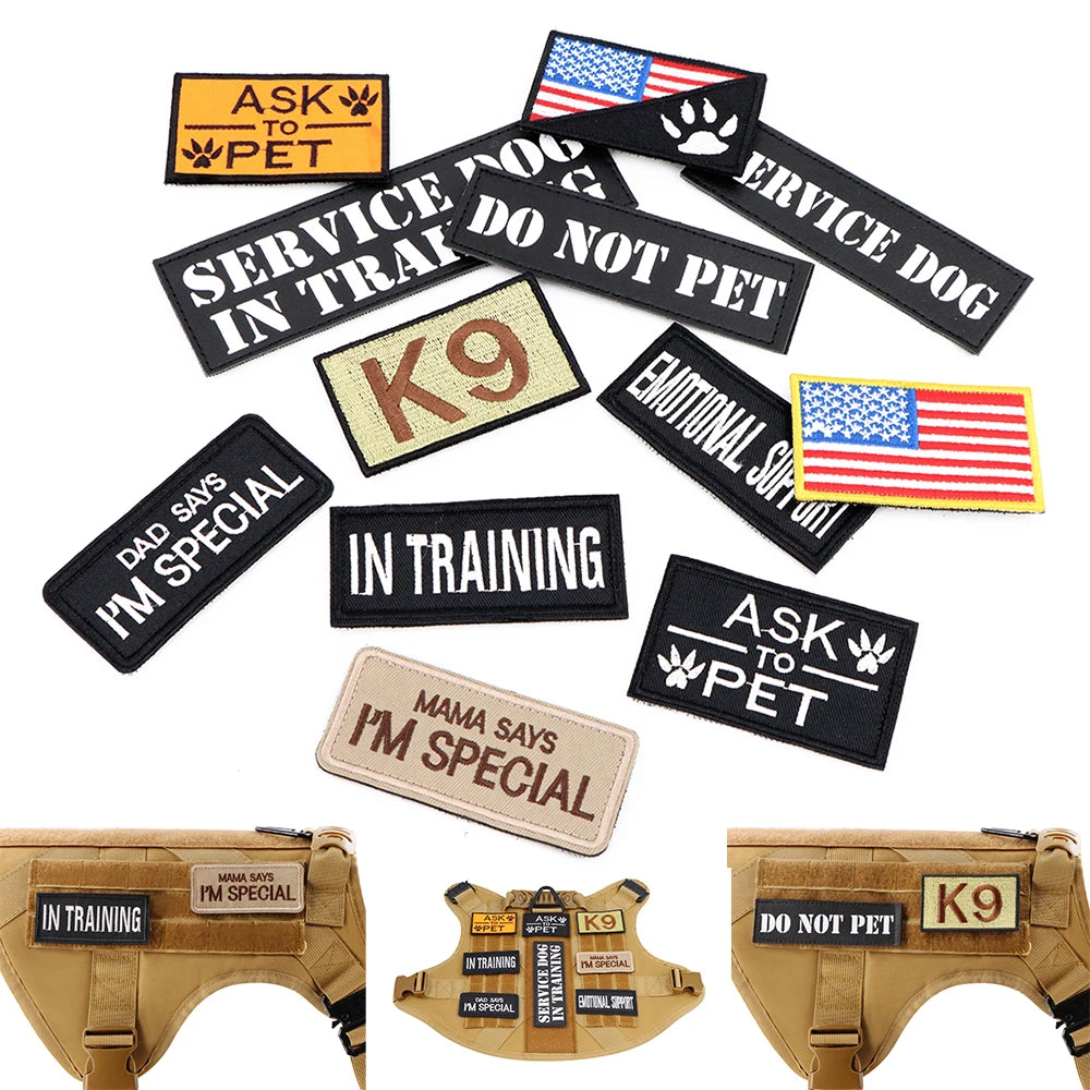 12 Pieces Tactical Patch Bundle Vest Harness Collar