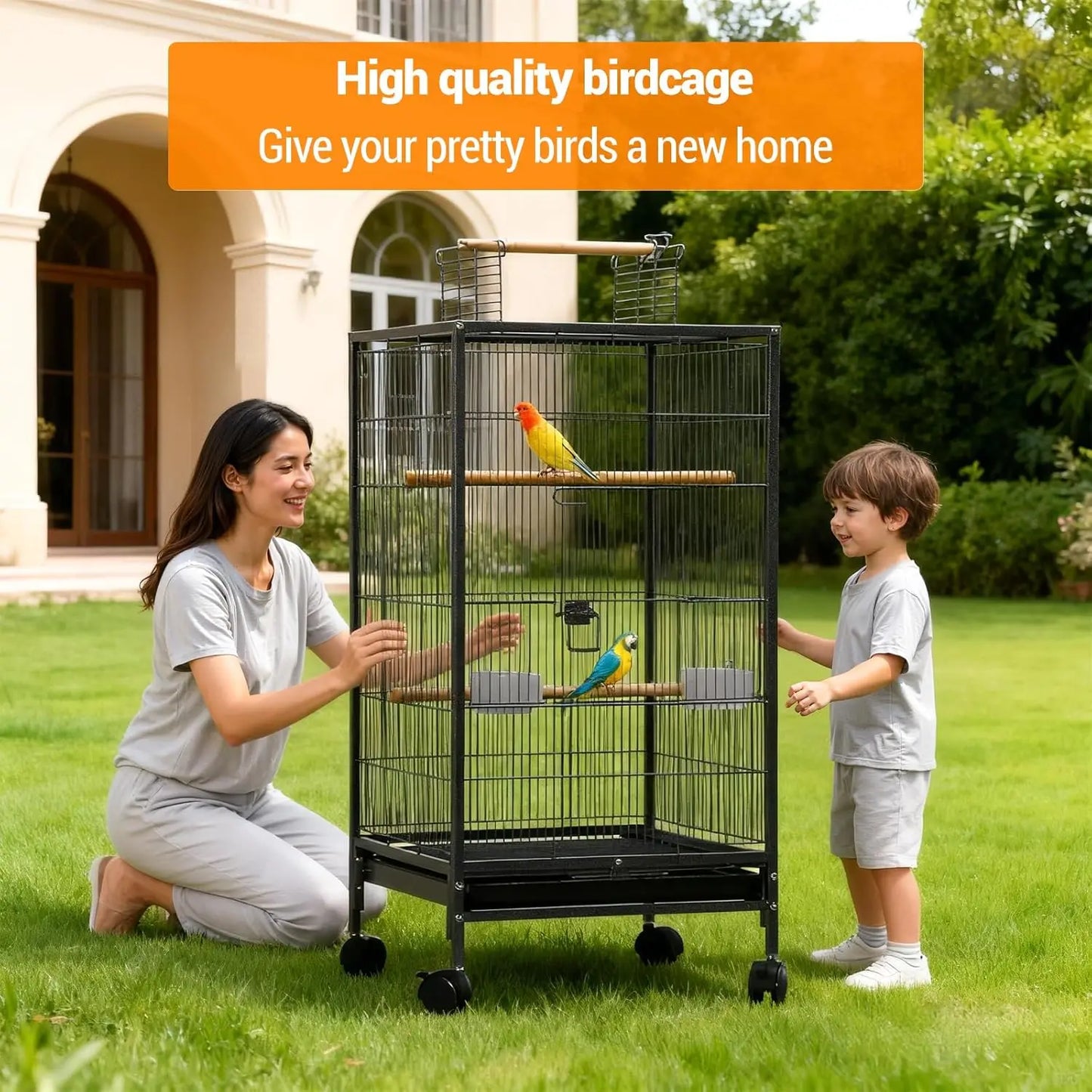 101cm Large Bird Cage Play Open Top