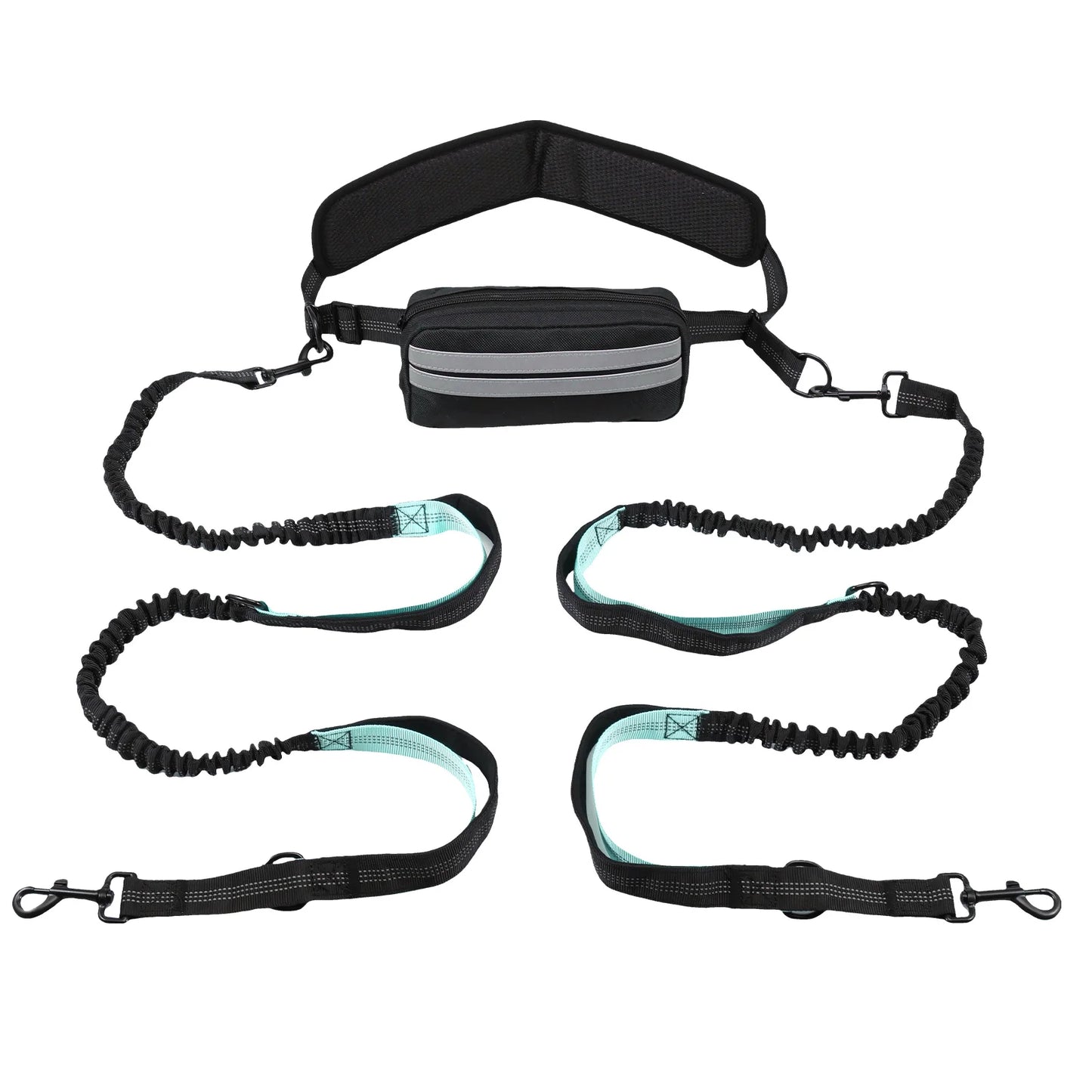 Hands Free Reflective Leash with Waist Bag