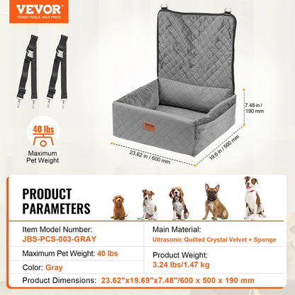 Dog Car Seat Waterproof Booster Seat