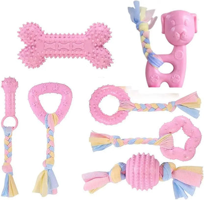 TPR Dog Chew Toys, Assorted Squeaky Chew Bones for Aggressive Chewers, Durable Teeth Cleanin, Interactive Puppy Teething toy