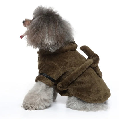 Pet Dog Bathrobe with Hood, Drying Towel