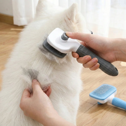 Dual-Use  Grooming Brush 20×10×5.5cm, Self-Cleaning Slicker Comb