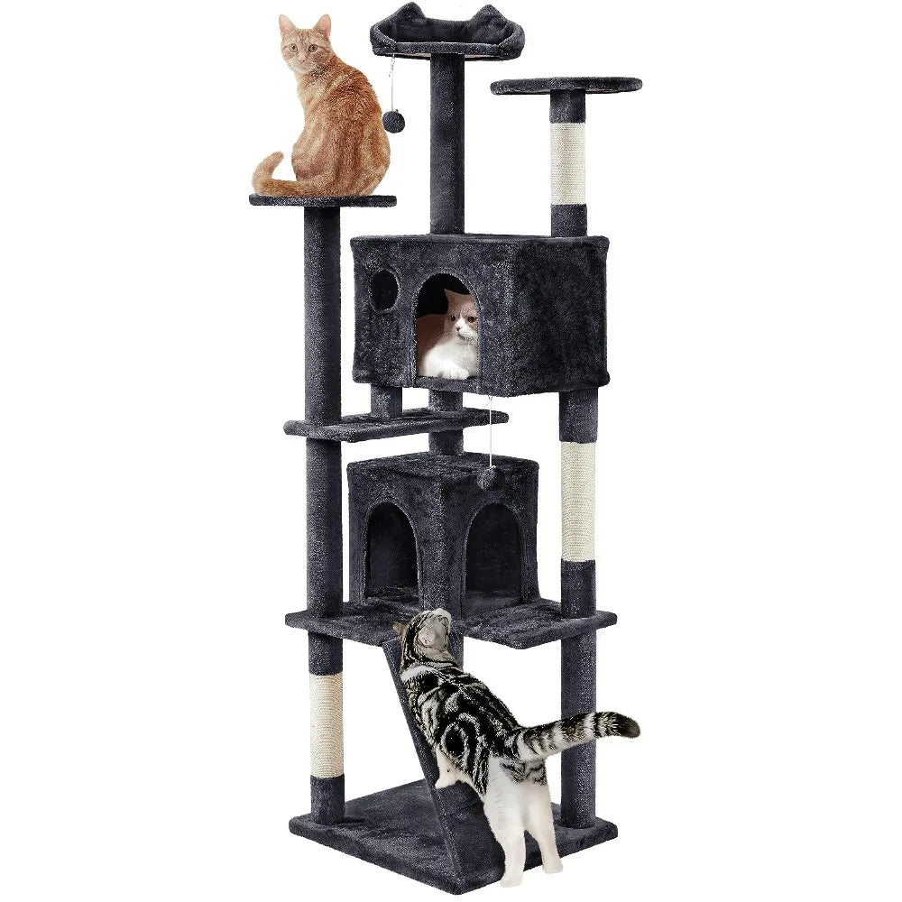 54in Cat Tree, Multi-Level Tower