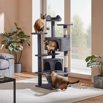 54in Cat Tree, Multi-Level Tower
