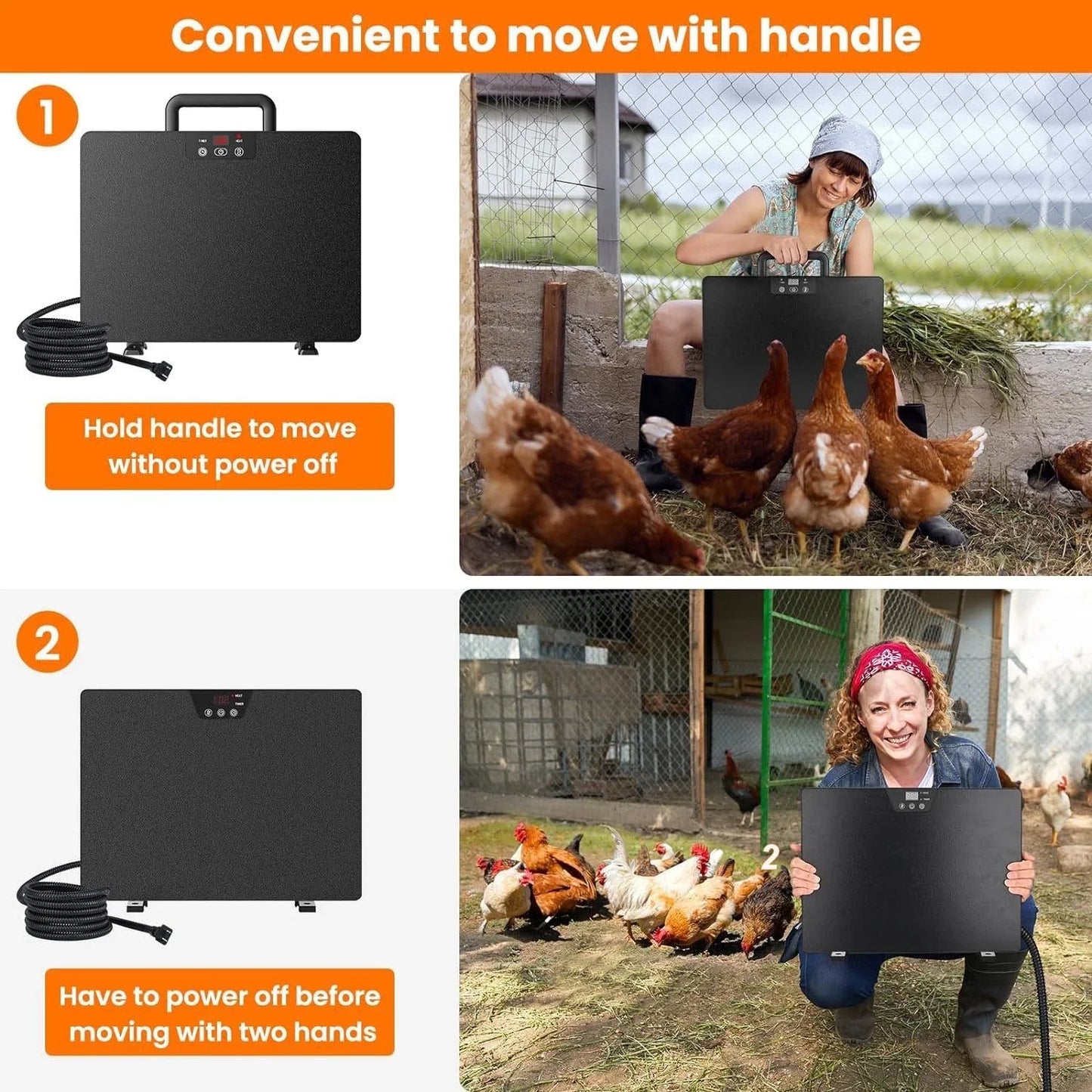 1PC Chicken Coop Thermostatic Heating Panel