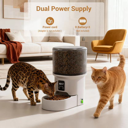 Programmable 4L Automatic Pet Feeder Up to 6 Meals Daily