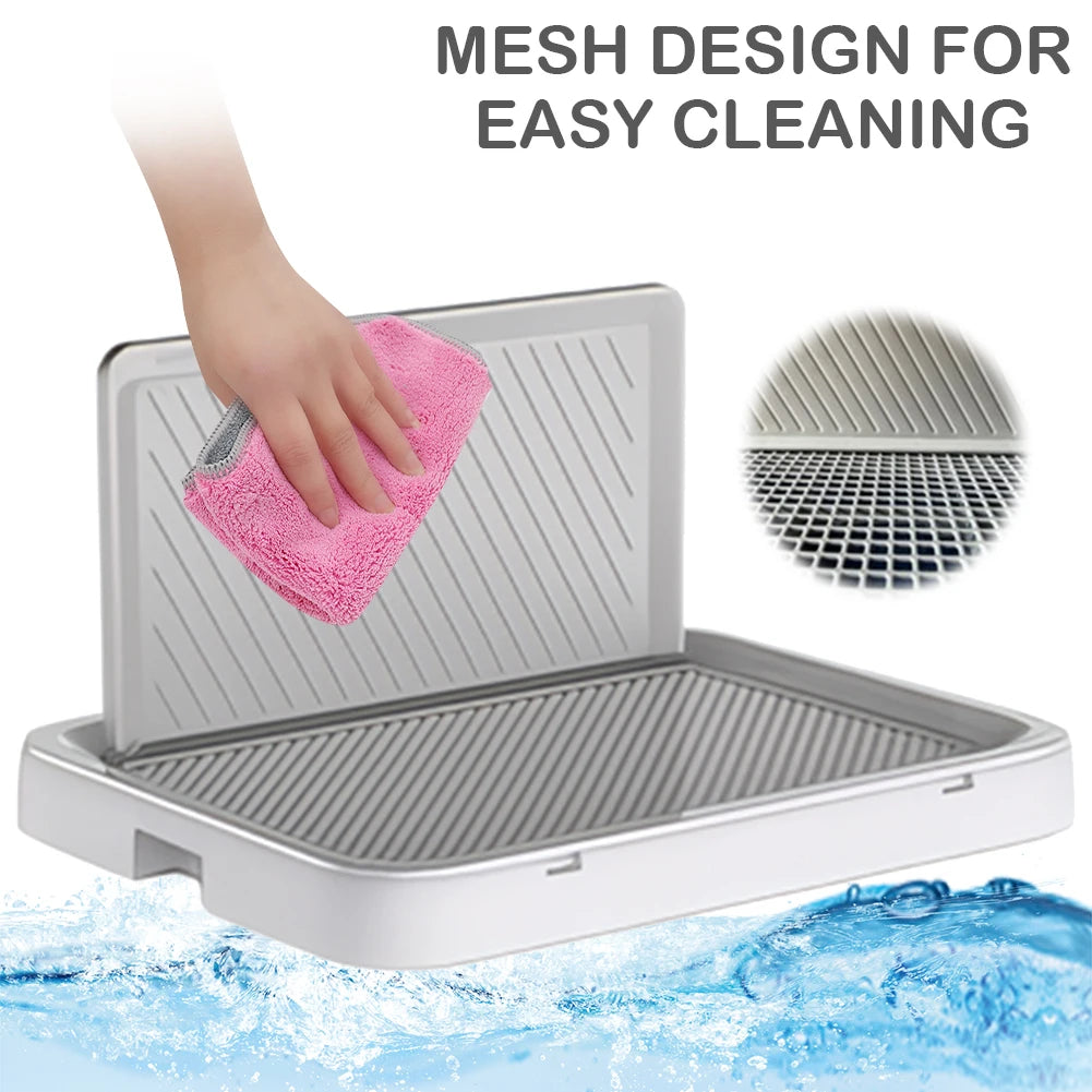 Dog Potty Tray with Pee Wall Anti-Splash