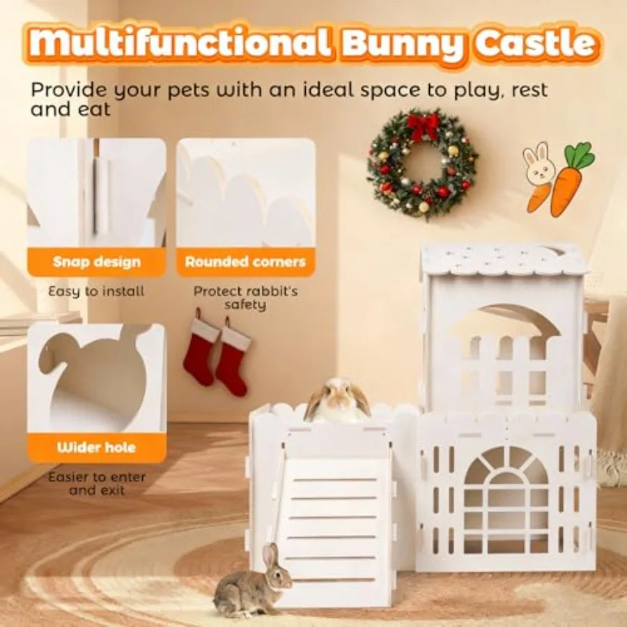 Large Rabbit House Wooden