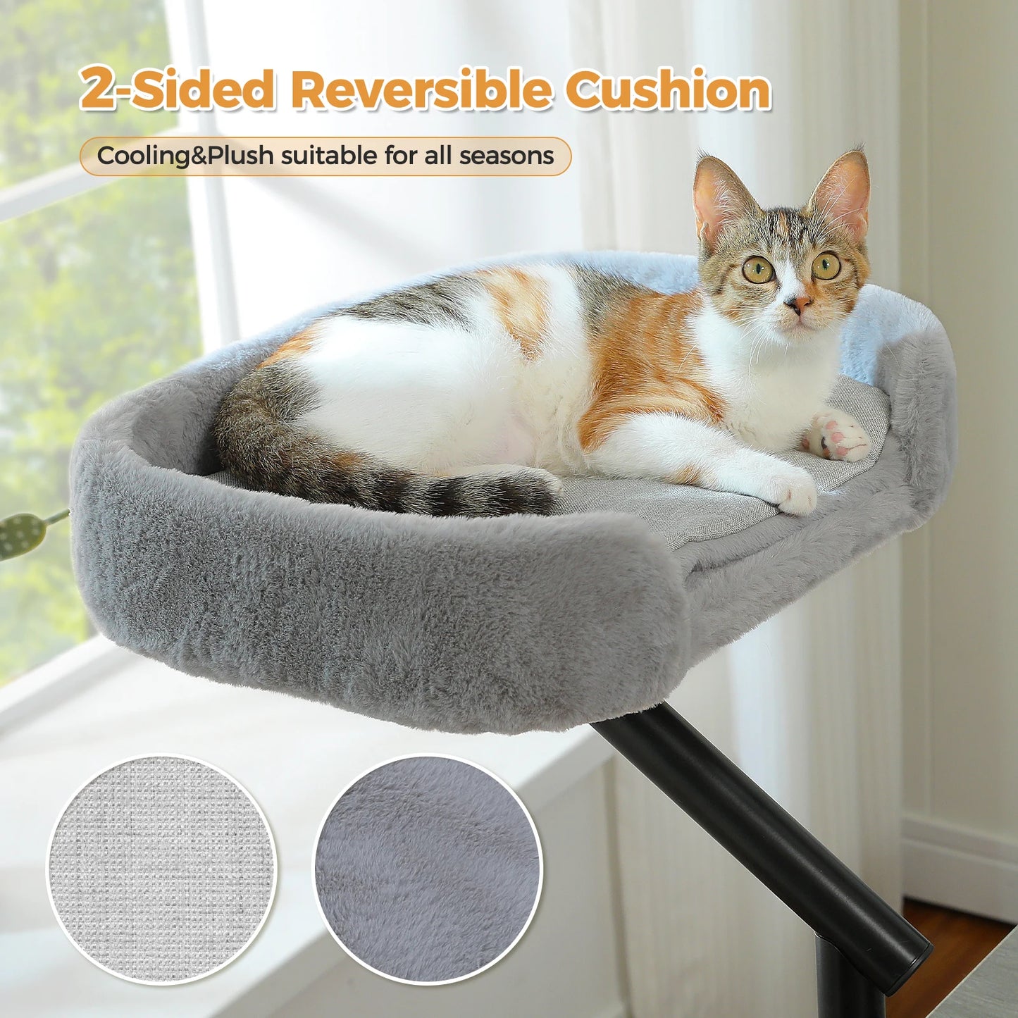 360° Rotatable Cat Bed Stand for Indoors
