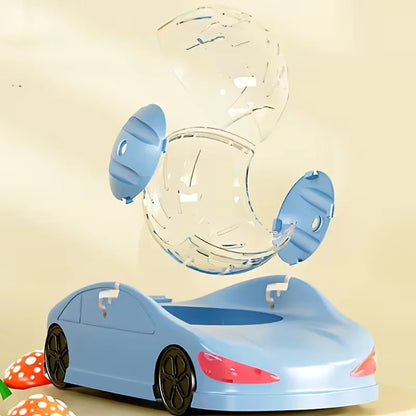 A super sized pet sports car toy with rolling balls