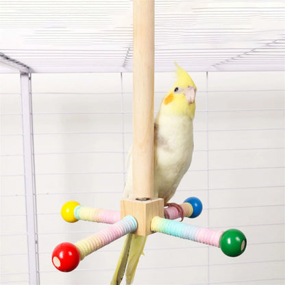 Wooden Climbing Ladder Swing with Bells