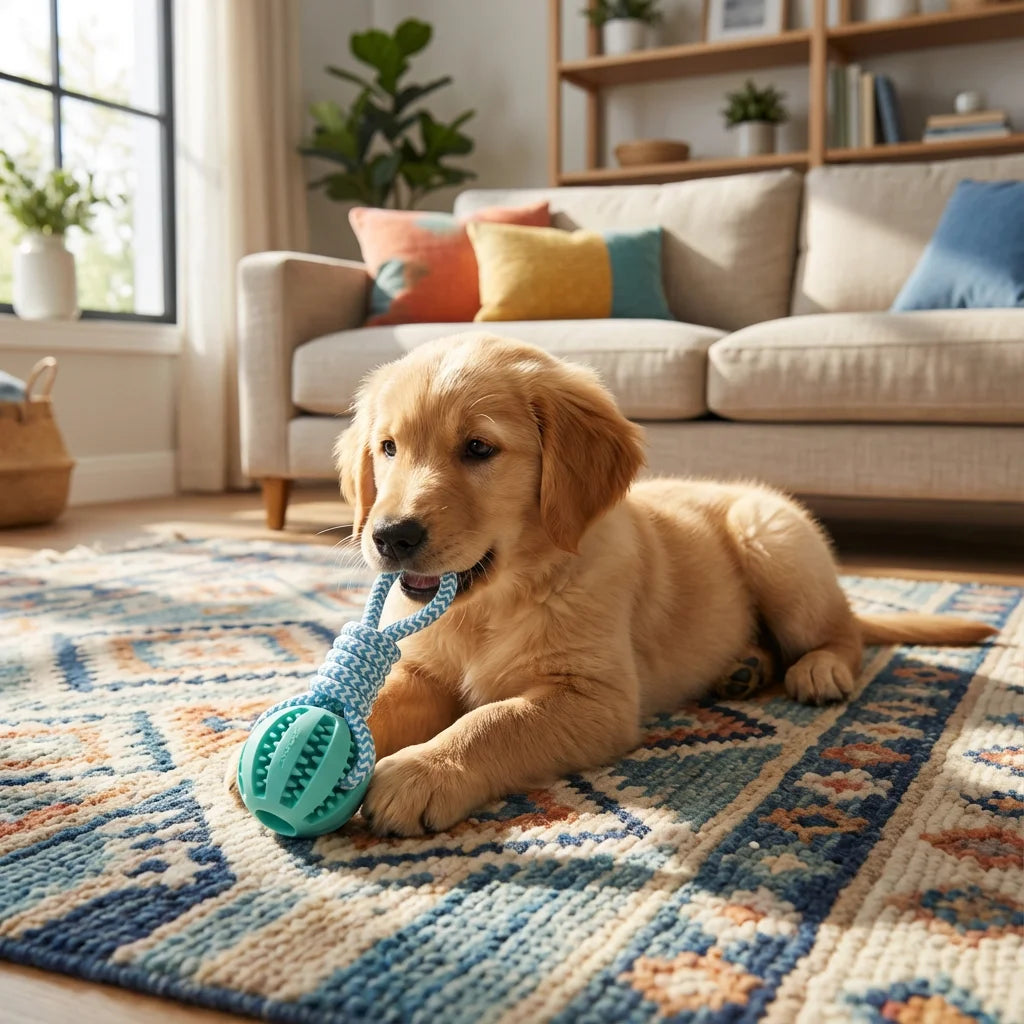Rope & Rubber  Chew Ball
