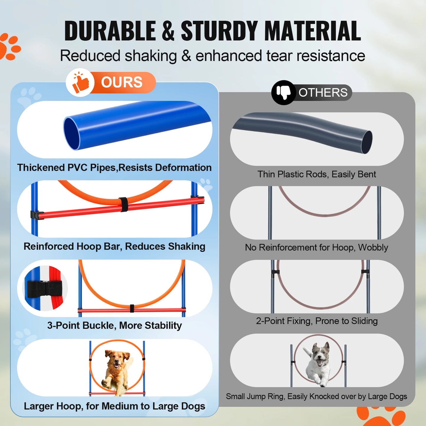 Dog Agility Training Equipment 4 PCS Set