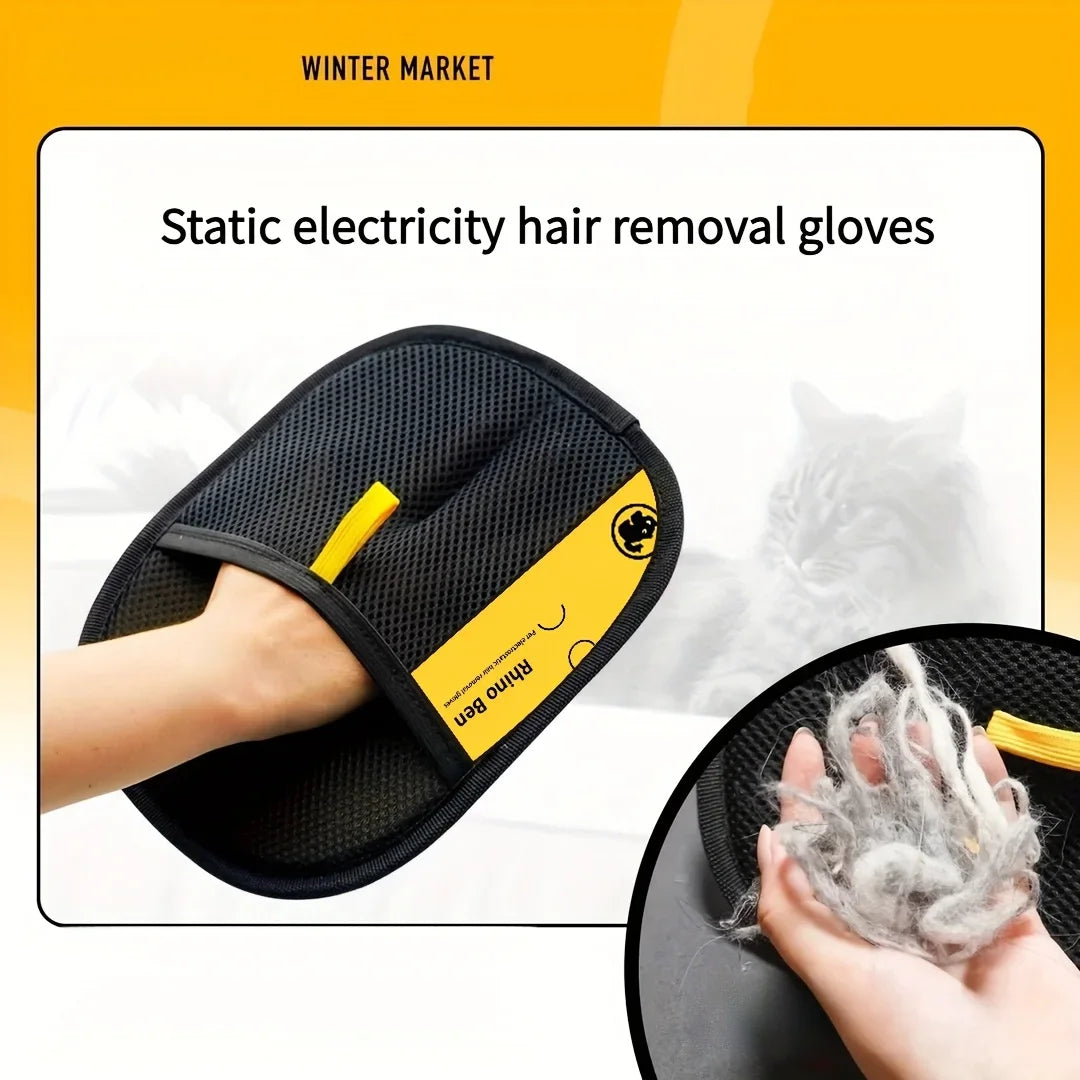 2-Piece Pet Hair Removal Gloves – Double-Sided