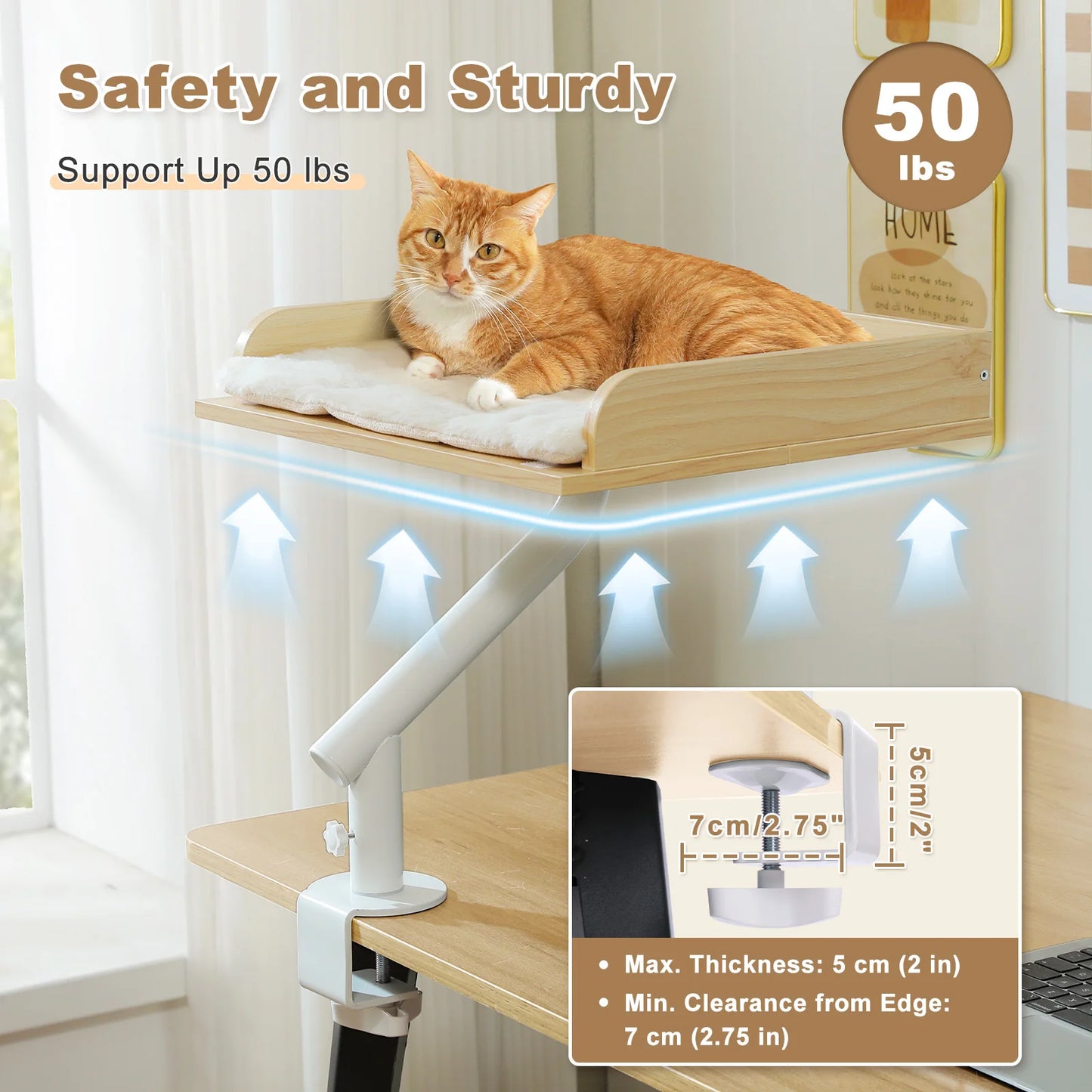 360° Rotatable Cat Bed Stand for Indoors