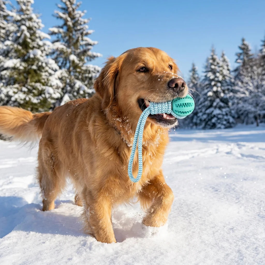 Rope & Rubber  Chew Ball