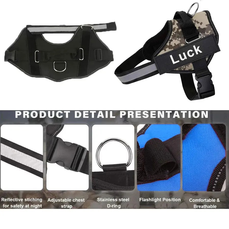 Dog Harness Adjustable Vest Reflective Breathable