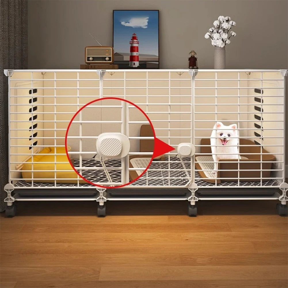 Indoor Dog House with Wheels & Storage