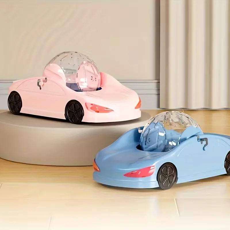 A super sized pet sports car toy with rolling balls