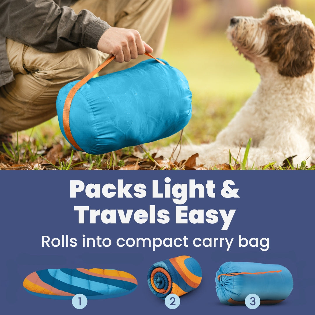 Travel Dog Bed - Foldable & Packable for Travel, Road Trip, Camping Rubyloo