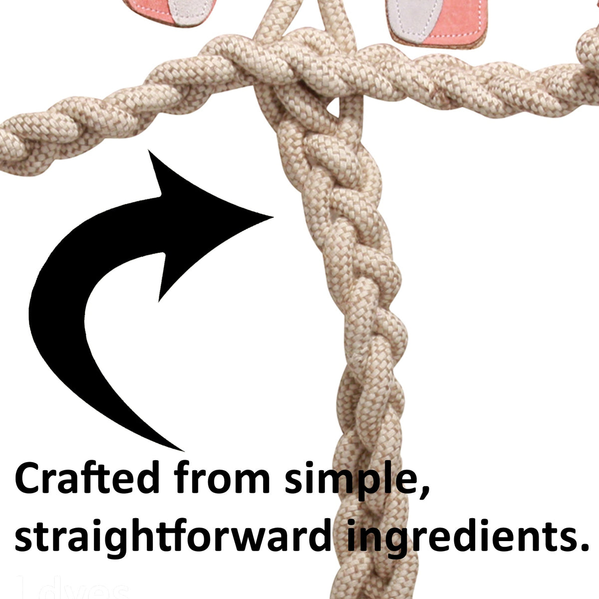 Dilly Duck Natural Rope Knottie® Dog Toy – Large, 9mm Cotton & Hemp Rope HuggleHounds