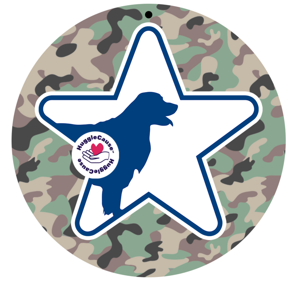 Camouflage HuggleFleece® Plush Ball Dog Toy – HuggleCause™ x Warrior Canine Connection HuggleHounds