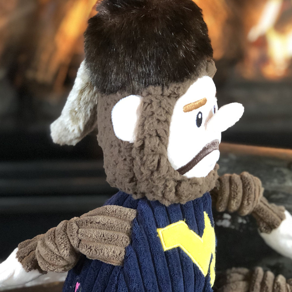 WVU Mountaineers Knottie® Plush Dog Toy – Officially Licensed NCAA HuggleHounds