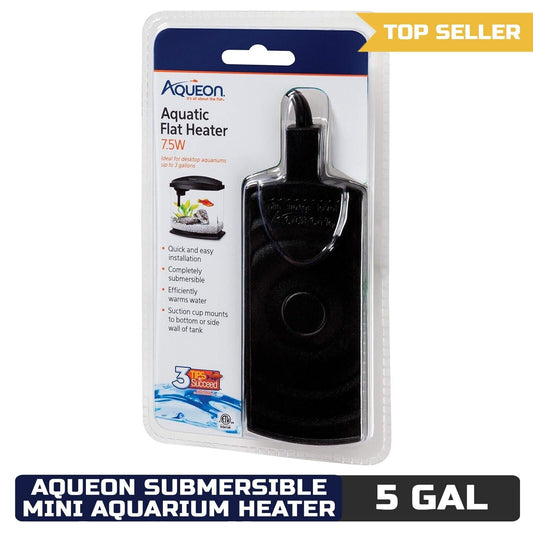 Aqueon submersible mini aquarium heater packaging on a white background