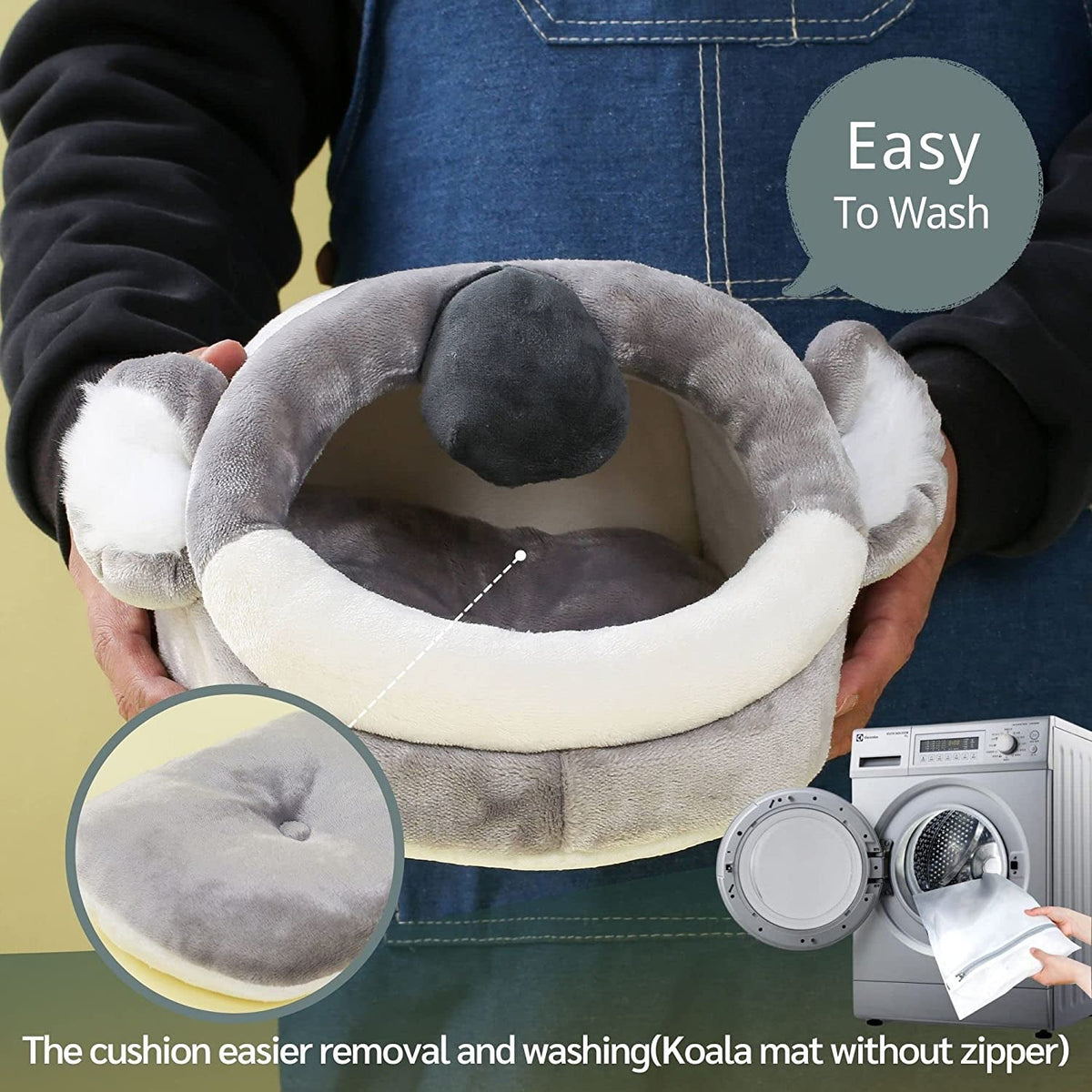 JanYoo Small Animal Hideout Bed – Soft Plush Sleeping Bag MJ's Pet Closet
