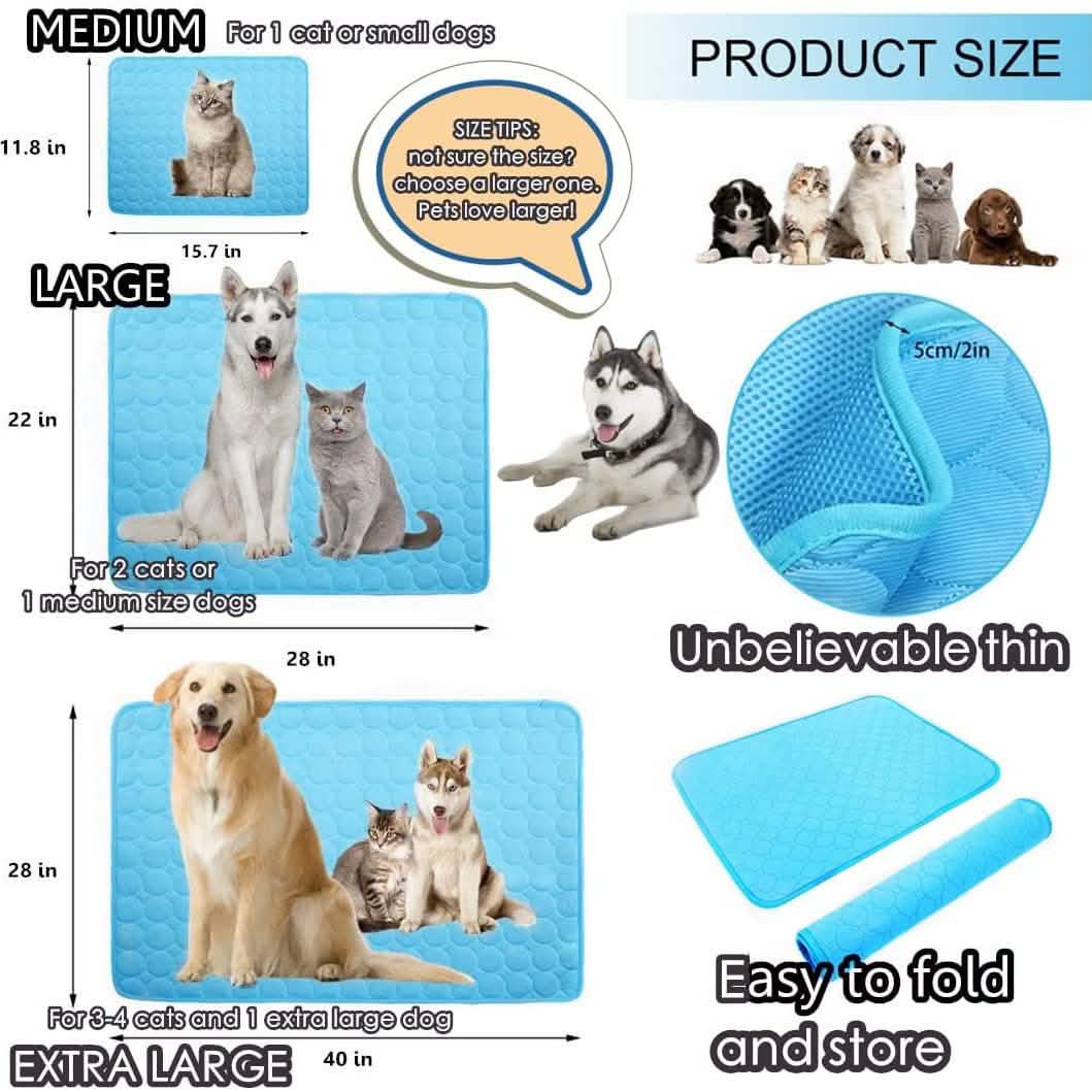 Self-Cooling Pet Mat | No Water or Electricity Needed | Washable Dog & Cat Cooling Pad | M–XXL DailySale