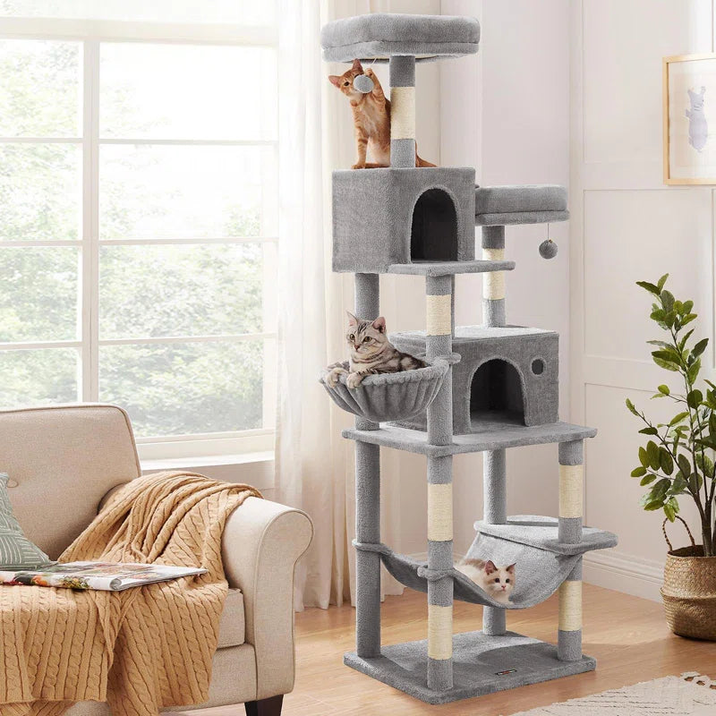 Timmins 78.3" Multi-Level Cat Tree – Condos, Perches & Scratching Posts MJ's Pet Closet