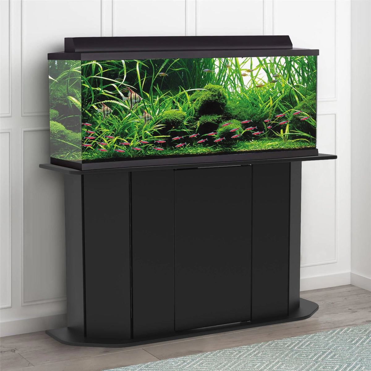 Wood Aquarium Stand for 38 & 55 Gallon Tanks – Holds Up to 550 lbs, Moisture-Resistant Finish | 48.75" Wide MJ's Pet Closet