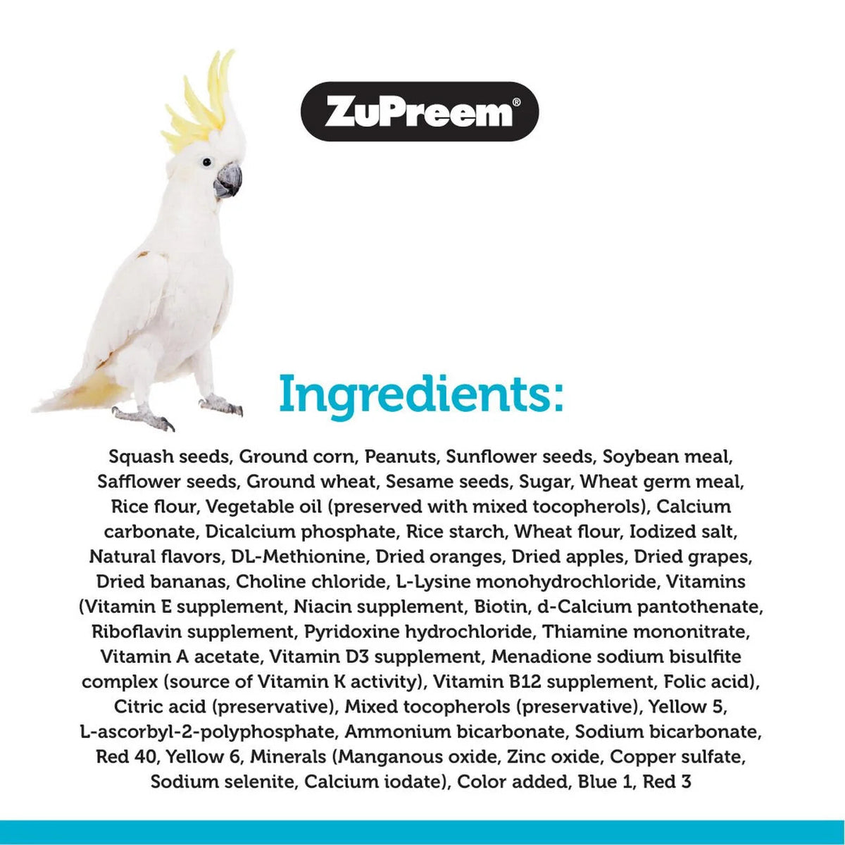 ZuPreem Sensible Seed Bird Food for Large Birds – 2 Lb MJ's Pet Closet
