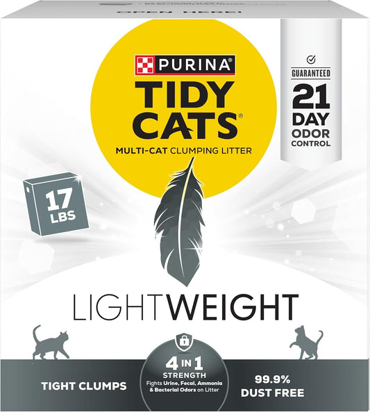 Purina Tidy Cats cat litter packaging on a white background
