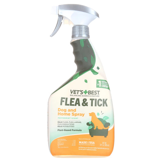 Vet's Best flea and tick spray for dogs and home on a white background
