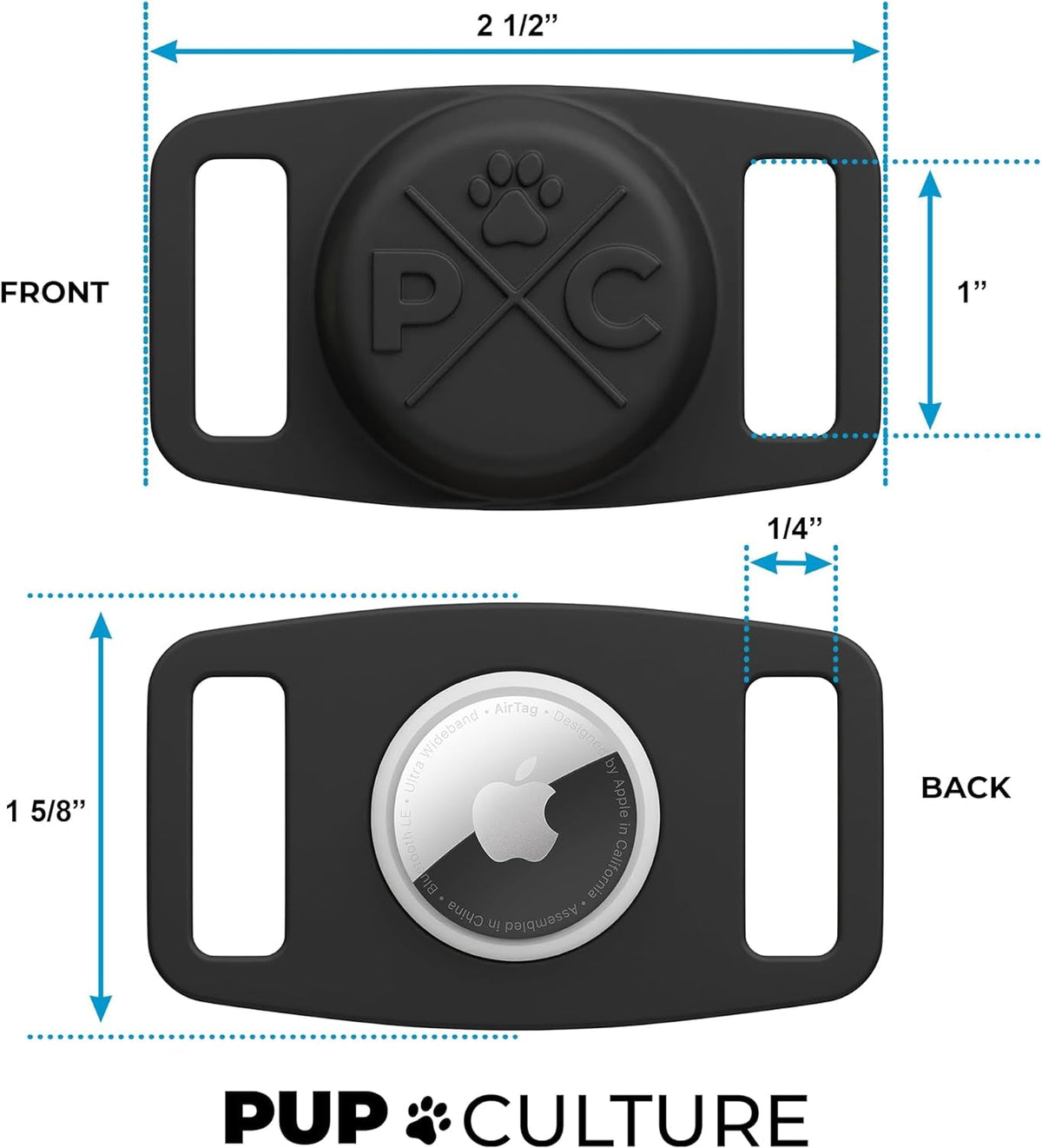 AirTag Dog Collar Holder – Durable, Lightweight GPS Tracker Case MJ's Pet Closet