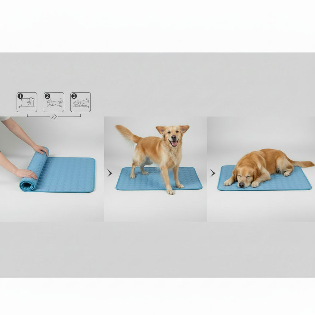 Cooling Dog Bed Mat | Lightweight Pet Cooling Mat for Dogs & Cats Midfox