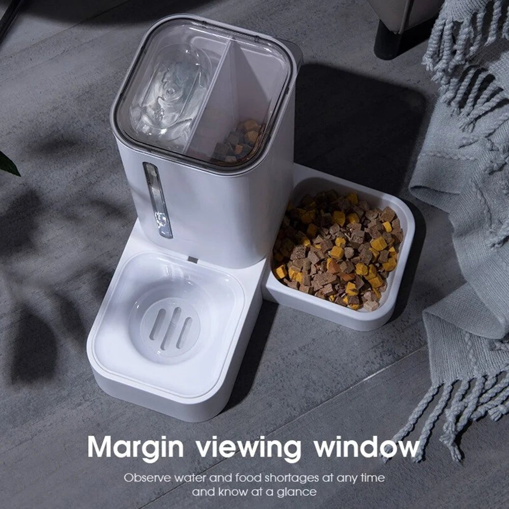 Maple Star 2-in-1 Gravity Pet Feeder & Water Dispenser – 1kg Food + 1.5L Water | No Electricity Needed | Cats & Small Pets MJ's Pet Closet
