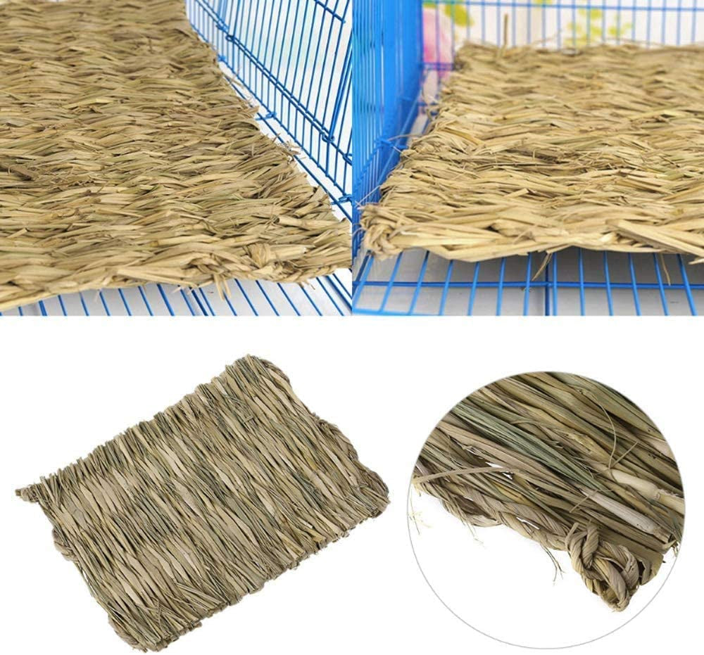 Natural Straw Woven Grass Mats for Small Pets – 12 Pack MJ's Pet Closet