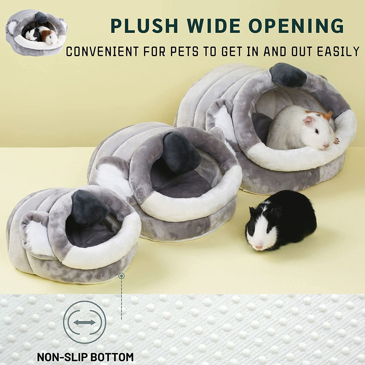 JanYoo Small Animal Hideout Bed – Soft Plush Sleeping Bag MJ's Pet Closet