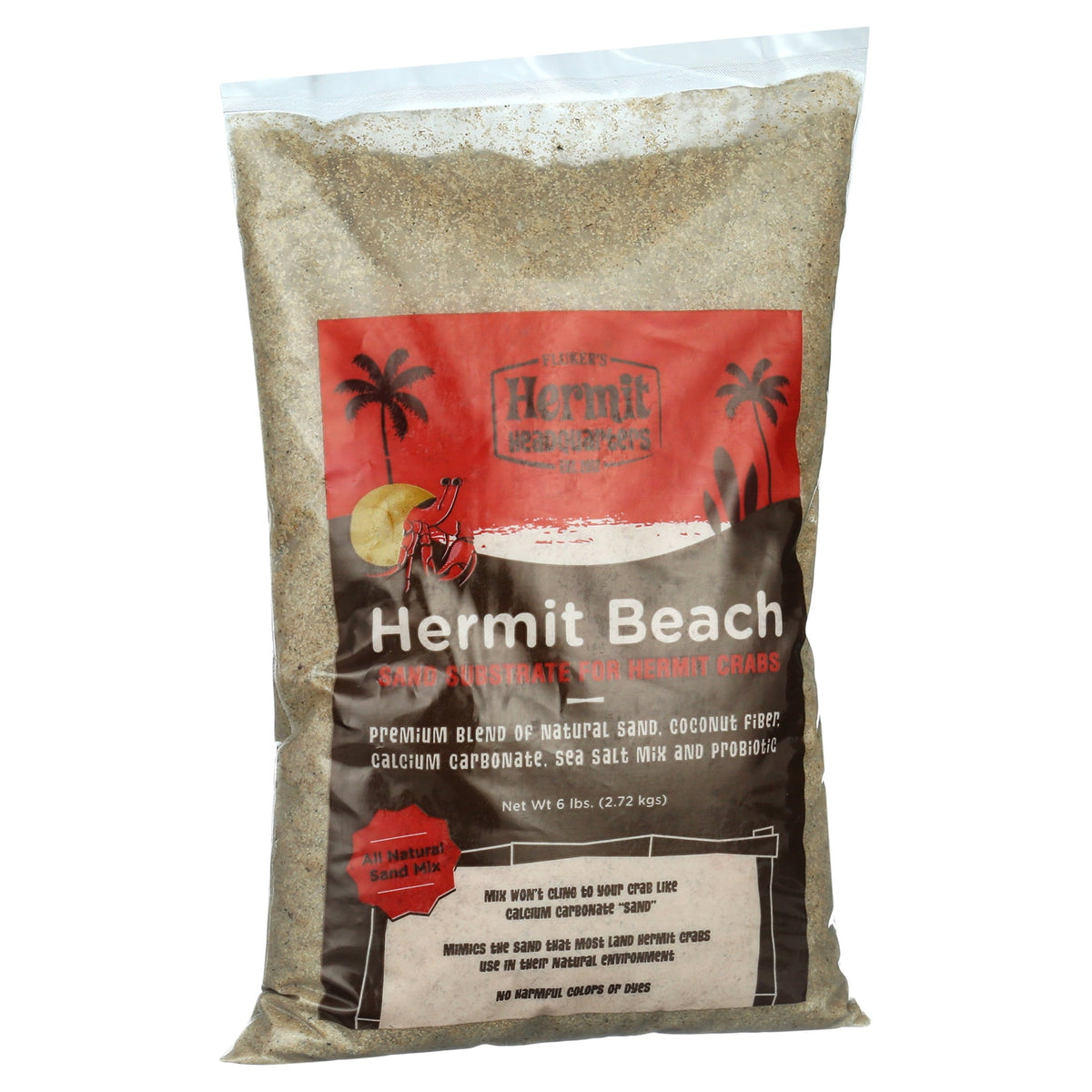 Fluker's All-Natural Beach Sand Substrate for Hermit Crabs – Coconut Fiber, Probiotics & Sea Salt Blend MJ's Pet Closet