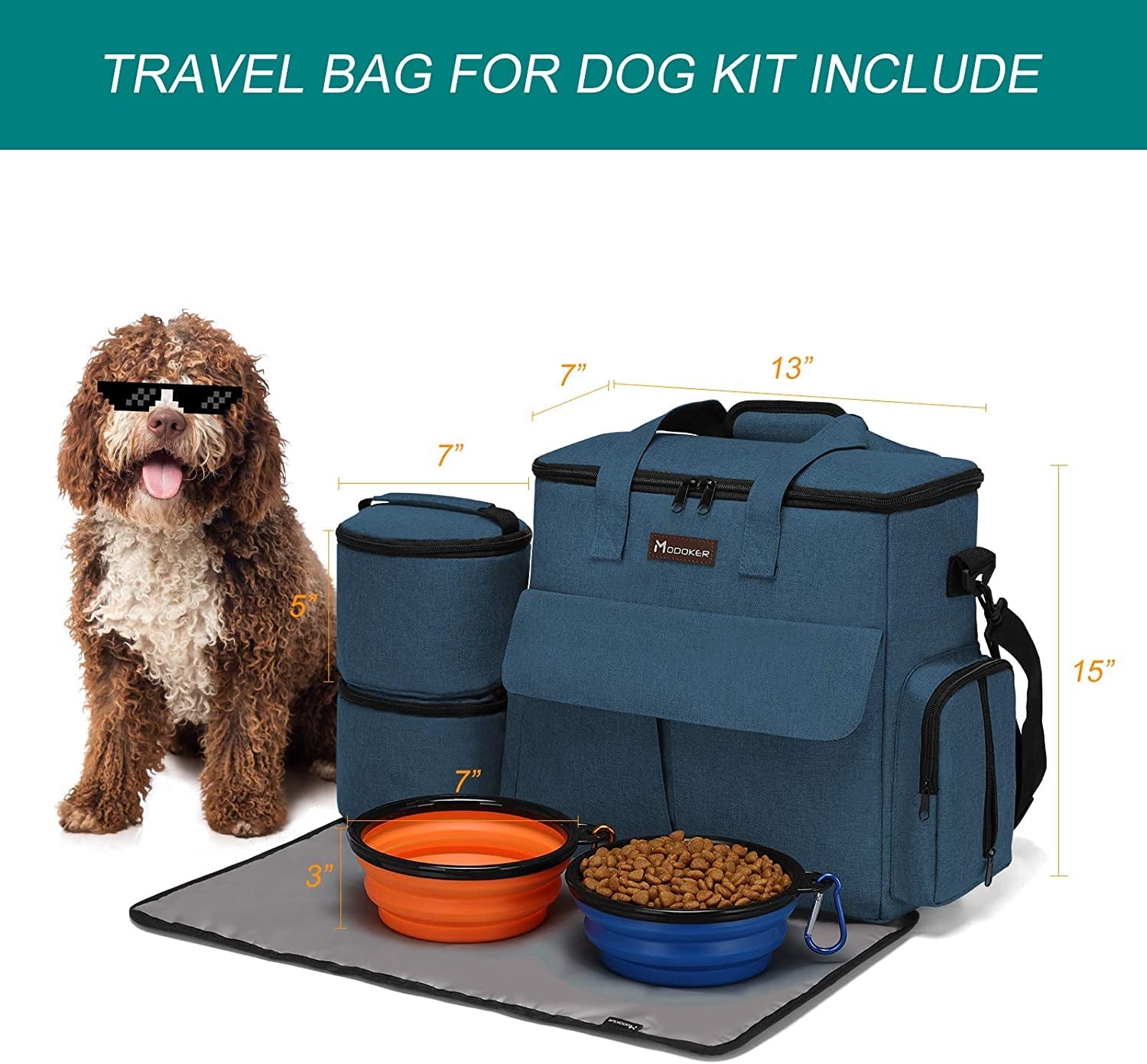 Weekend Pet Travel Set for Dogs & Cats – Modoker MJ's Pet Closet