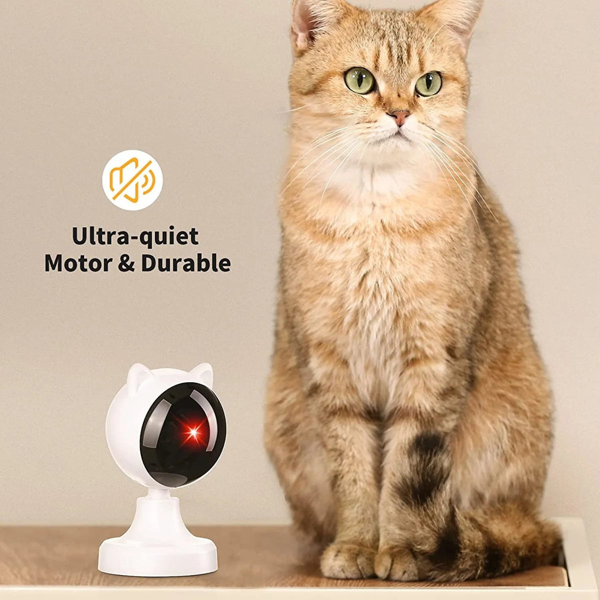 Automatic Cat Laser Toy – 360° Interactive Laser with 2 Speed Modes & USB Rechargeable MJ's Pet Closet