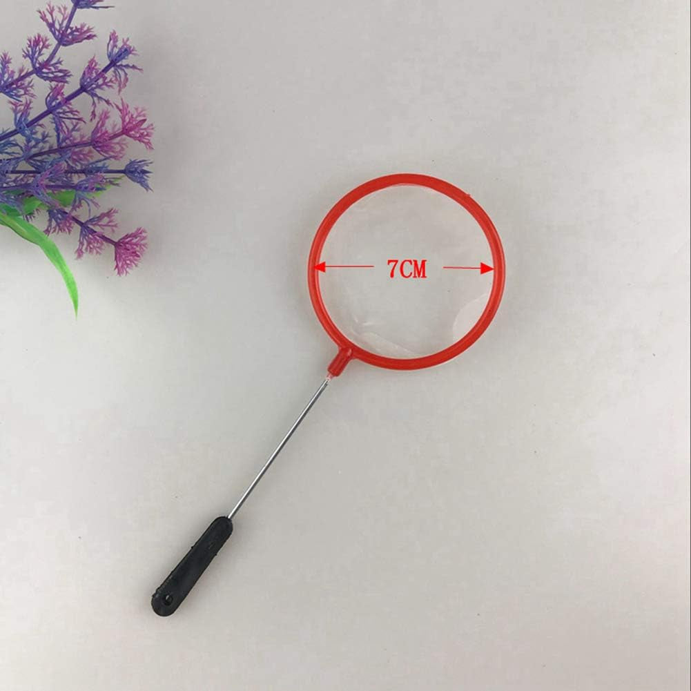 Red butterfly net with a 7cm diameter on a white background