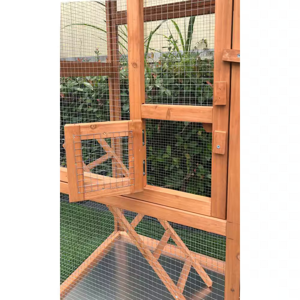 Hanover Outdoor Wooden Bird Cage – 69" Tall Aviary for Small Birds | Parakeets, Cockatiels, Finches & Parrots MJ's Pet Closet
