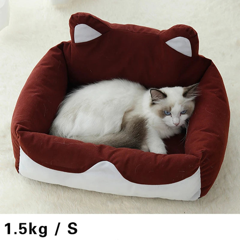 Super Soft Fluffy Pet Bed – PP Cotton Dog Bed & Cat Cushion with Non-Slip Base | Multiple Sizes & Colors MJ's Pet Closet