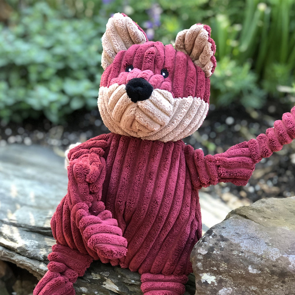 Sly Fox Knottie® Plush Dog Toy – 5-Squeaker Tug & Chew Toy HuggleHounds